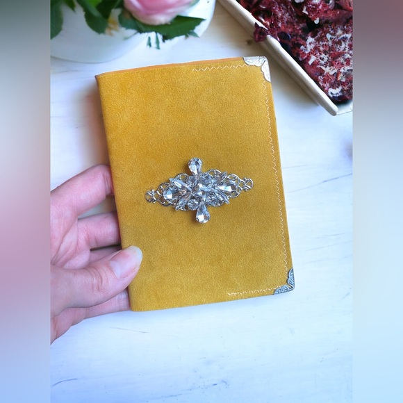 Handmade faux suede passport cover. - Picture 4 of 8